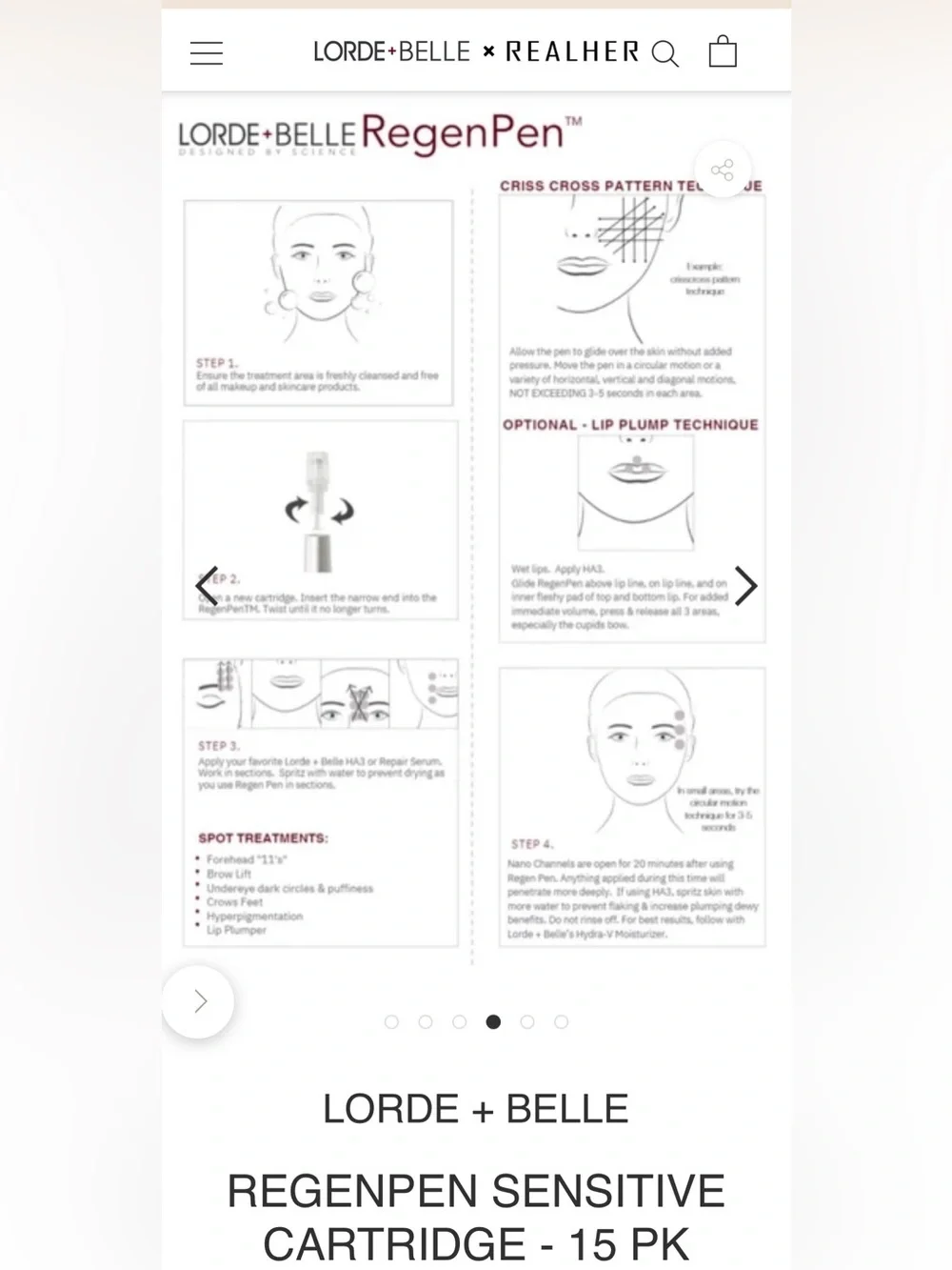 Lorde + Belle RegenPen Sensitive Cartridges 15 pieces NIP